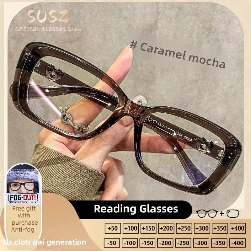 

SUSZ Women Polygonal Prescription Reading Glasses Myopia Photochromic Optical Glasses Blue Light Filter Progressive Eyeglasses