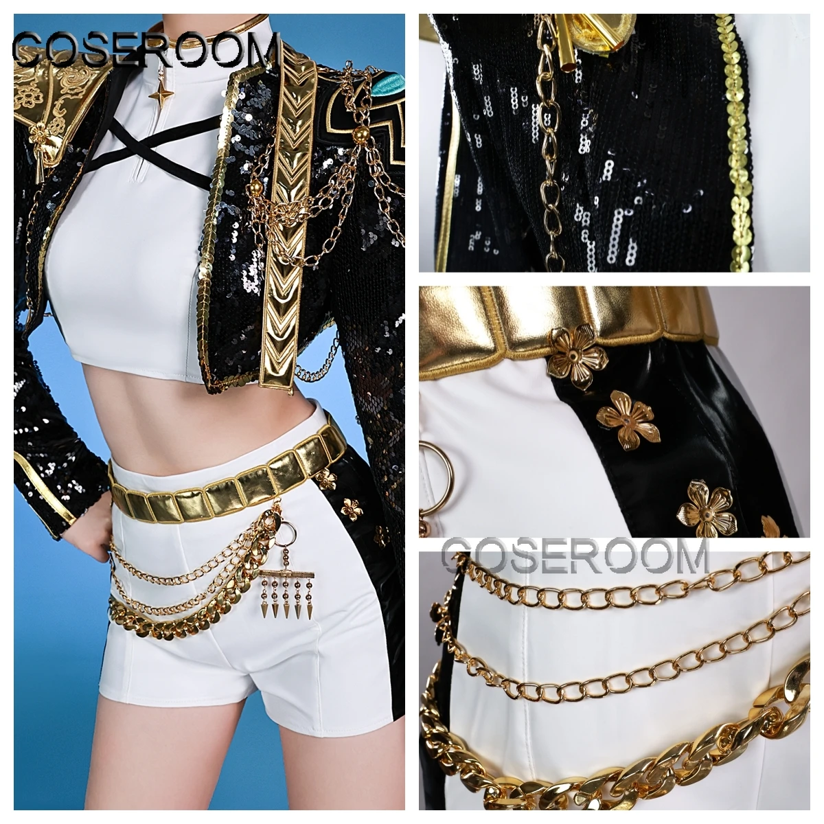 الكبار الفتيات امرأة HUNTR X KPOP شيطان الصيادين رومي تأثيري حلي المرحلة السوداء هالوين كوميك كون أنيمي شعر مستعار لعب الأدوار