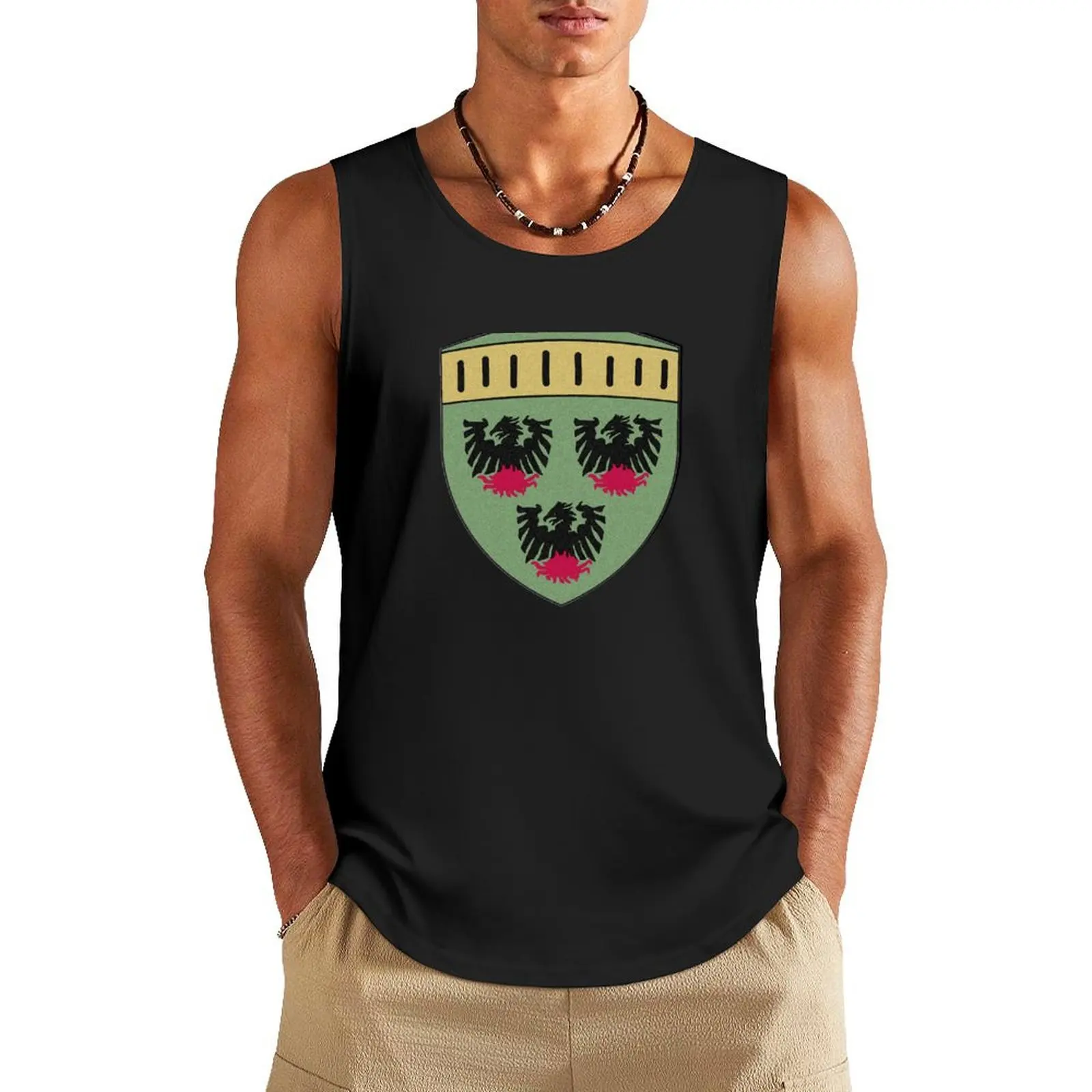 

A Knight's Tale - Ulrich von Lichtenstein Coat of Arms Tank Top sleeveless gym shirts male Men gym sportswear