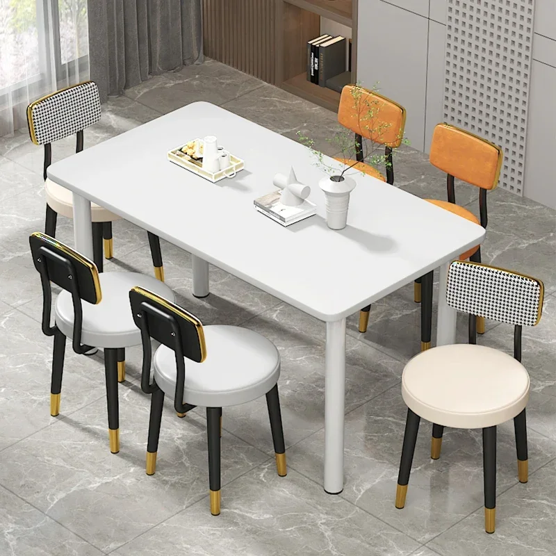 

Dining Chairs Stool Modern Chairs Nordic Backrest Design Luxury Desk Living Room Dining Comfort Sillas Cocina Home Furniture QF