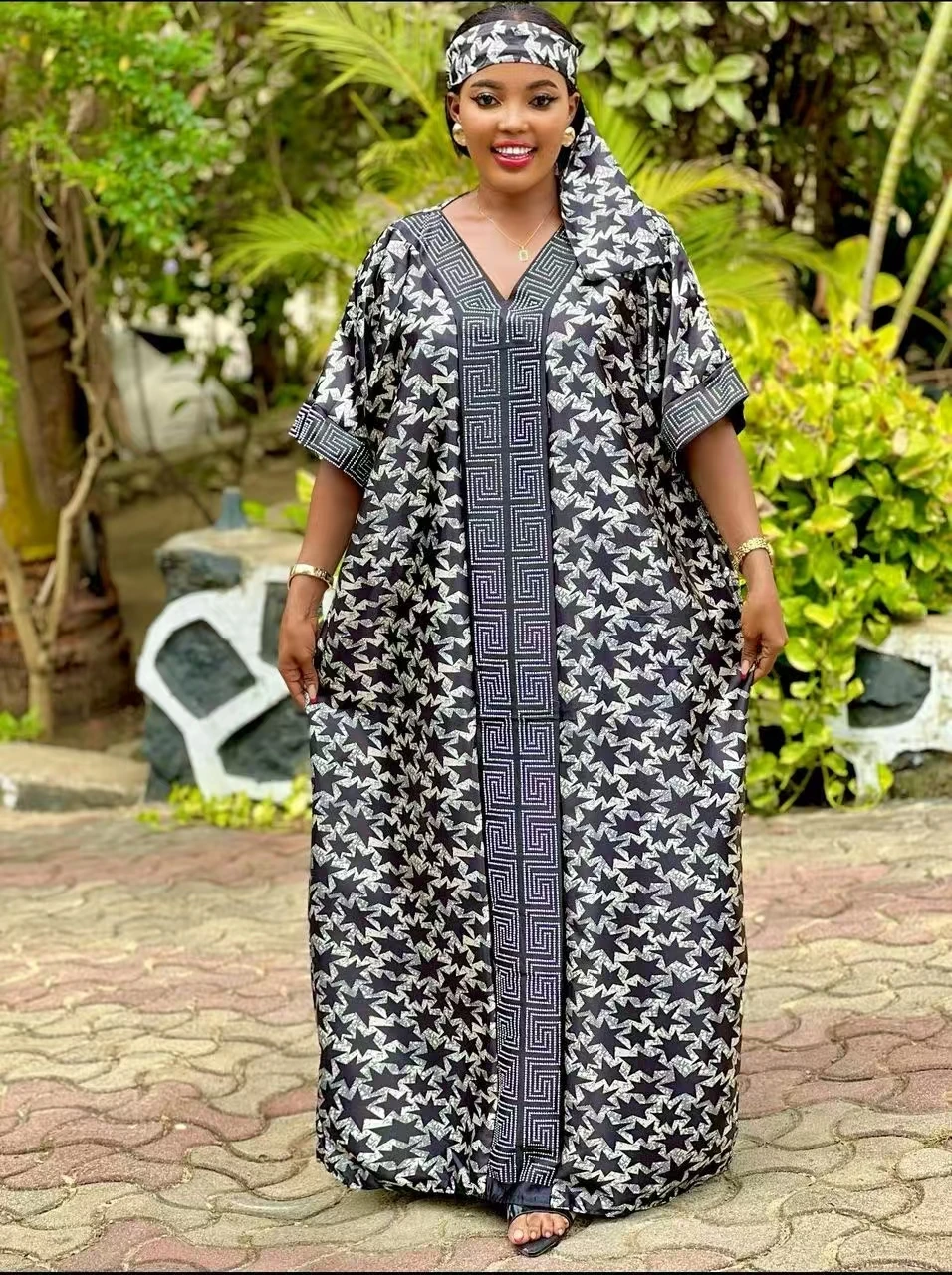 

Африканская одежда больших размеров для женщин, новинка 2023 года, африканский халат Дашики Анкара с вышивкой, дизайн Базен, свадебные платья