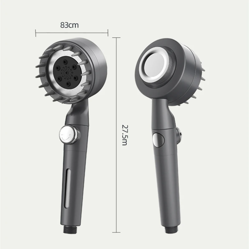 Shower Head 3-mode High-pressure Adjustable Water Saving Spray with Massage Rain Shower Faucet Bathroom Accessories