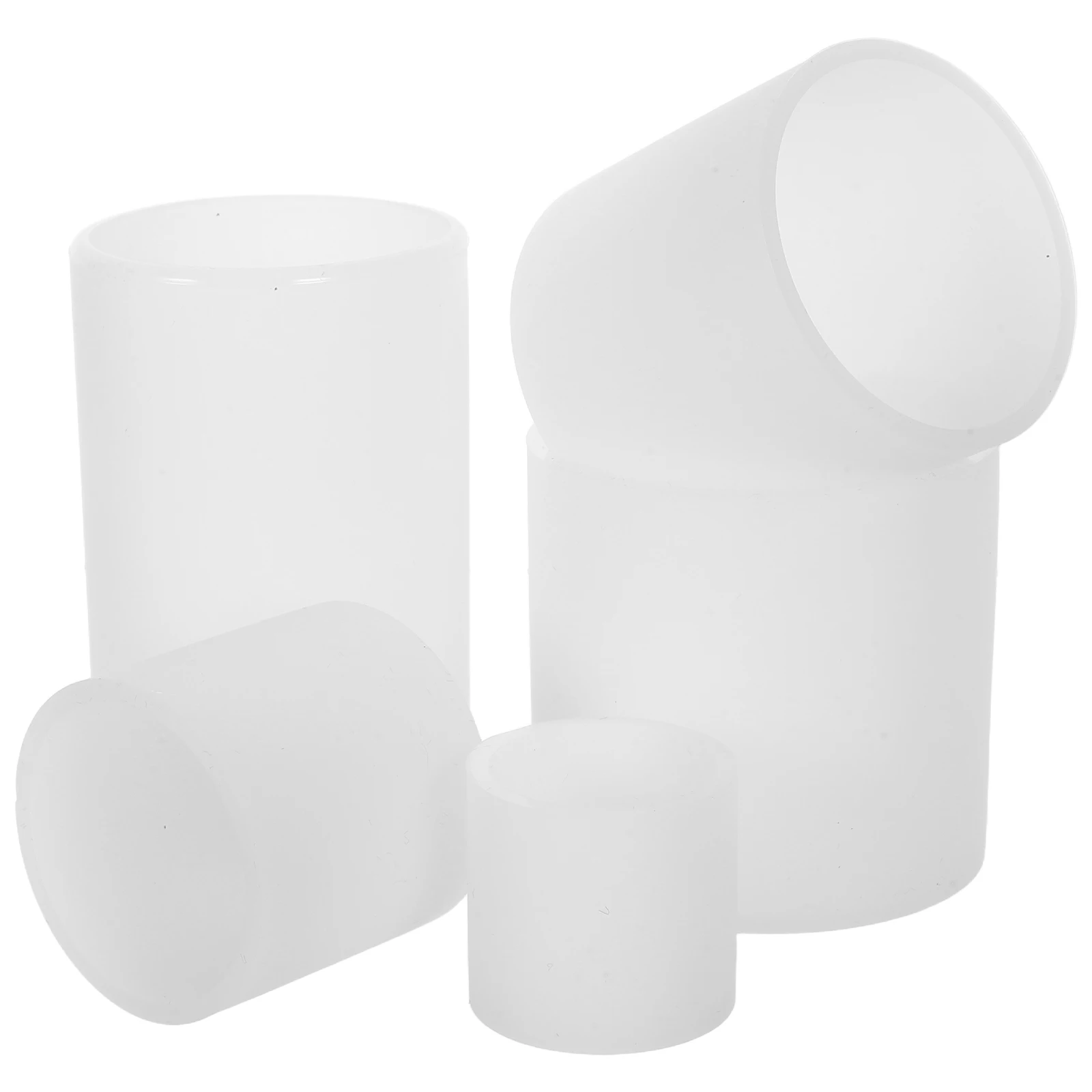 

5Pcs Silicone Round Molds Pillar Cylinder Mold for Making Resin Casting Mold Reusable Wax Craft Tools