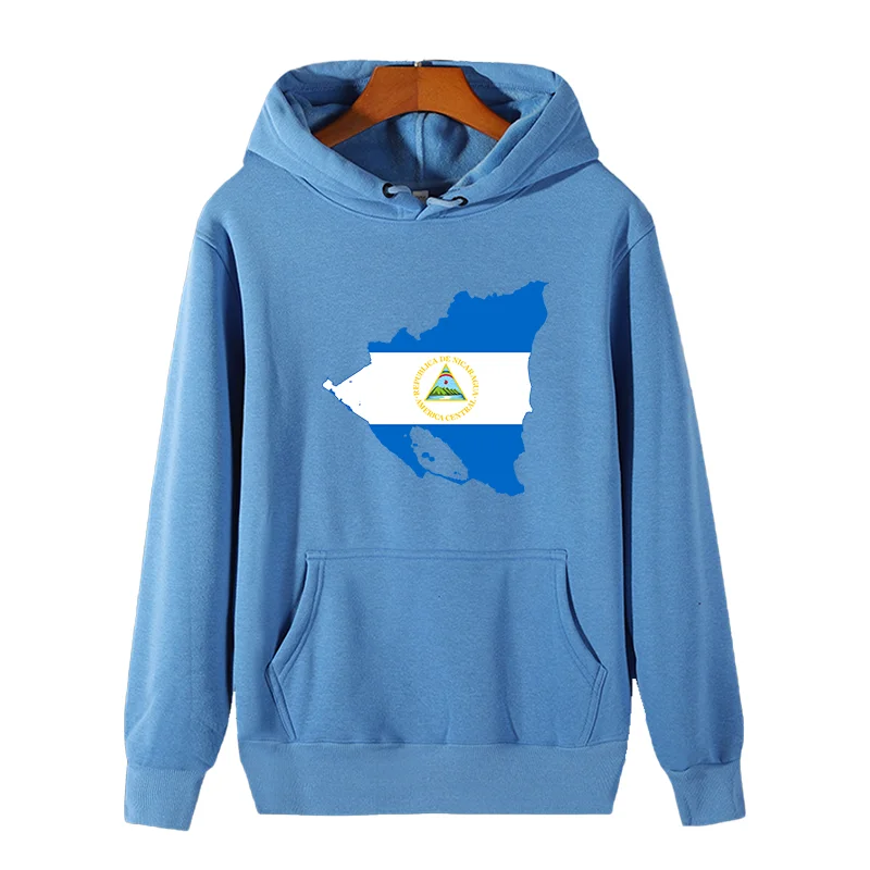 Republic of Nicaragua America Central Unisex graphic Hooded sweatshirts thick sweater hoodie fleece hoodie Men's sportswear