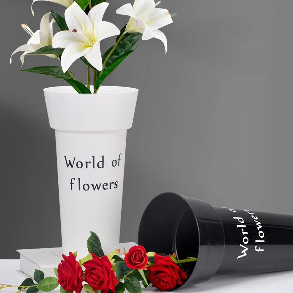 

Durable Plastic Flower Buckets Rustic Nordic Flower Display Buckets Pastoral Plant Planter Green Plant