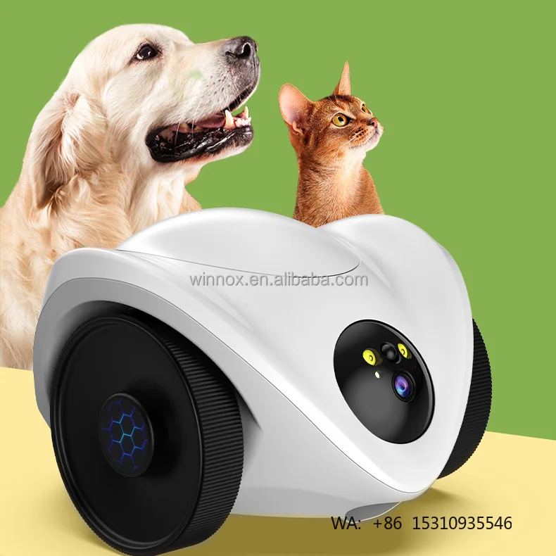 New in 2026 Wifi App Control Pet Monitoring Camera 360 Ai GPT Intelligent Robot Smart Pet Cameras with Treat Dispensers
