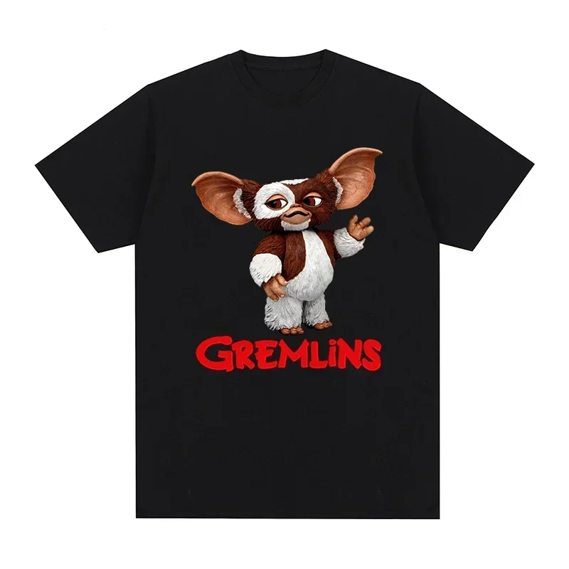 Gremlins Gizmo Kawaii الرجال تي شيرت المرأة طاقم الرقبة تي شيرت جديد تيز المرأة بلايز الجرافيك تي شيرت النساء الملابس