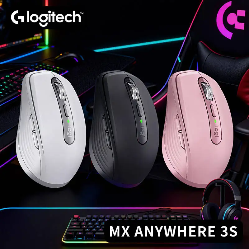 

Logitech MX Anywhere 3S Advanced Silent Wireless Mouse, 90% Noise Reduction, High Accuracy, USB-C