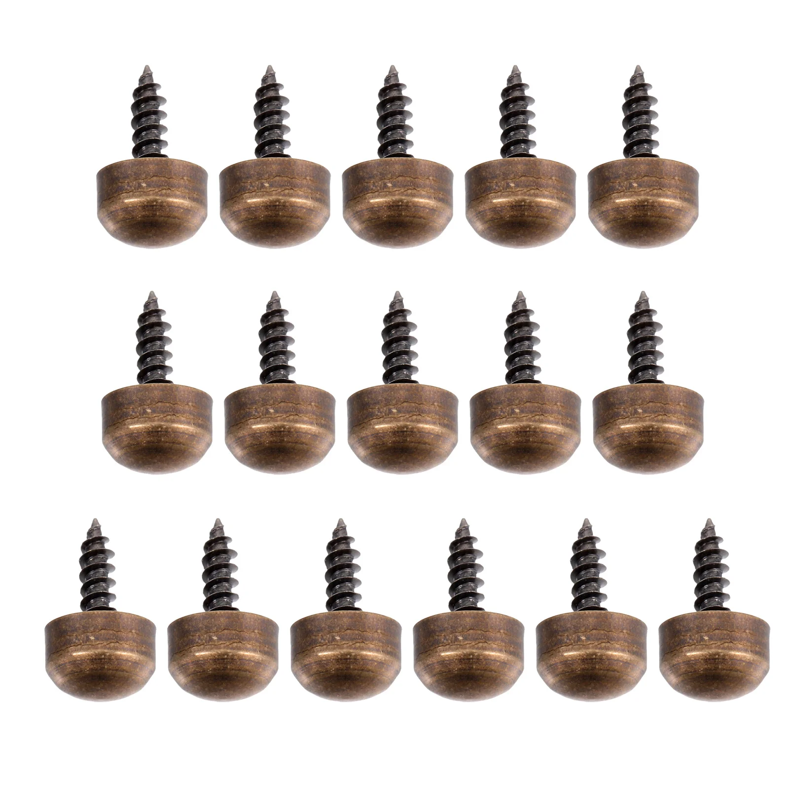

16Pcs Self Tapping Screws with Decorative Copper Mirror Caps for Wall Mirror Cabinet Mounting Hardware Fasteners Set