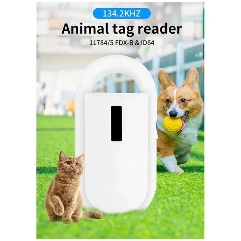 Handheld Digital ID Pet Chip Scanner Animal Chip RFID Reader PT160 For Pet Dog And Cat Management 134.2Khz