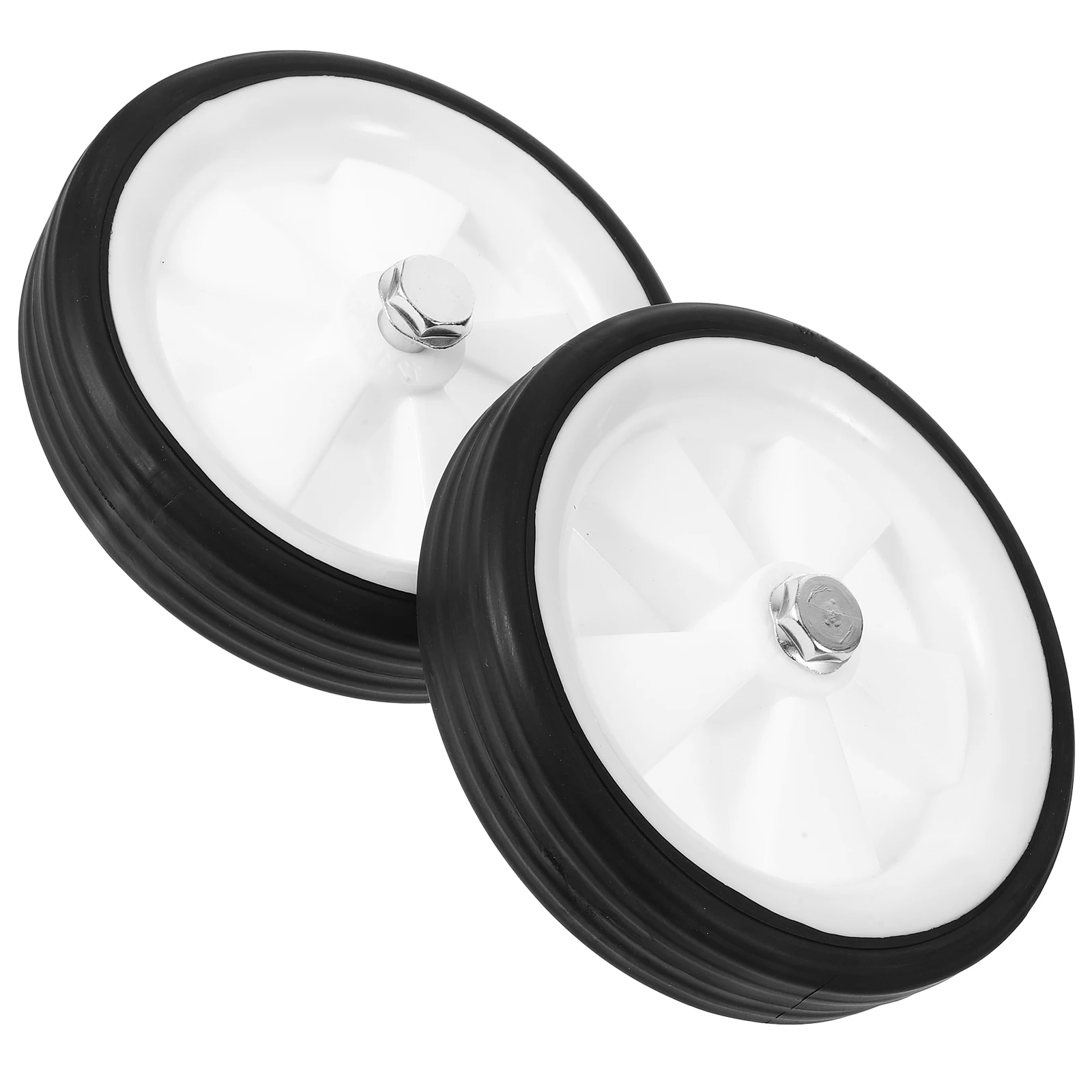 2pcs Air Compressor Wheel Replacement Parts 6 Inch Caster Black Rubber Roller Efficient Practical Versatile Industrial Use