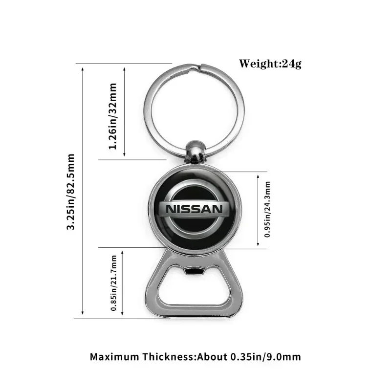 Car Logo Bottle Opener Key Chain Holder Keyrings for Nissan Sentra Tiida Altima X-Trail Qashqai Teana Livina NV200 NP300 Versa