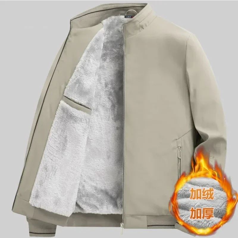 

Men's Outdoor Autumn and Winter Padded Jacket With Fleece Fashion Trend Casual Sports Thick Fleece Comfortable Jacket