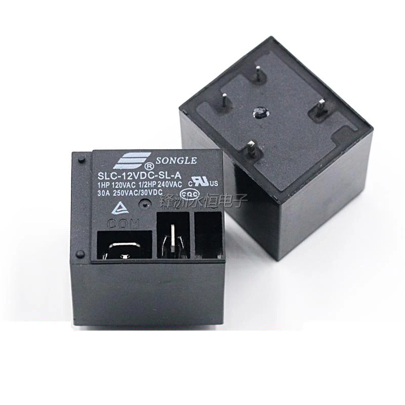 New Original SLC-05VDC-SL-C SLC-12VDC-SL-C SLC-24VDC-SL-C SL-A 30A 4PIN 5PIN Black Electrical PCB 5V 12V 24V Power Relay