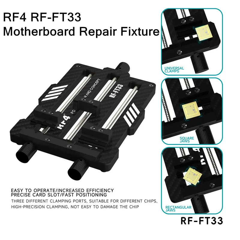 Dispositivo de reparación de placa base RF4 RF-FT33 para teléfono móvil, CPU, disco duro, Chip IC, eliminación de pegamento, sujeción de precisión, soporte de soldadura