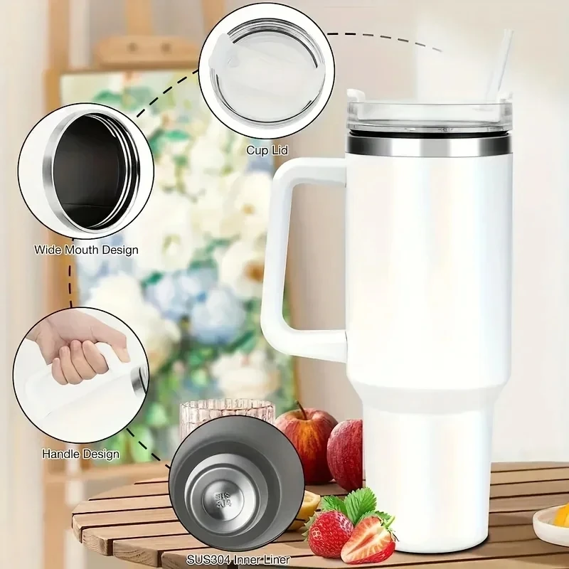 40oz زجاجة مياه حرارية الفولاذ المقاوم للصدأ سيارة فنجان القهوة فراغ معزول المحمولة الصالة الرياضية زجاجة ماء الرياضة في الهواء الطلق درينكوير