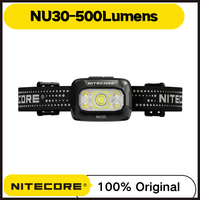 Nitecore NU30 Rechargeable Lightweight Headlamp 500Lumens 4-core UHE LED Waterproof Headlight Incldue Battery