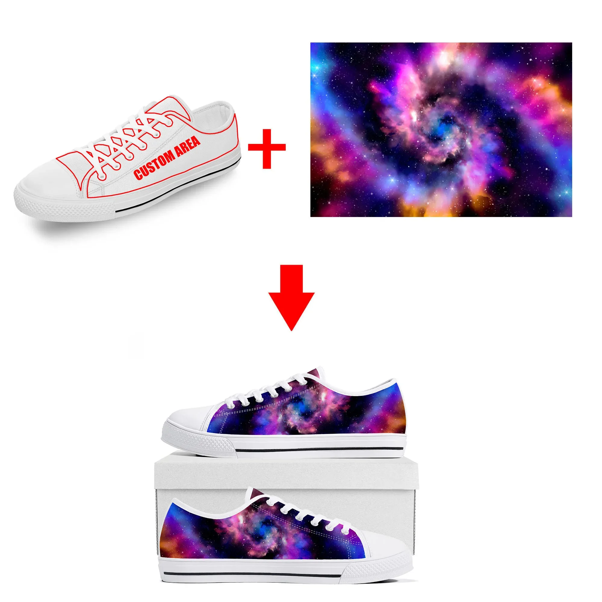 Custom Low Top Sneakers Womens Mens Teenager High Quality Shoes Canvas Sneaker Casual Couple Tailor Made Shoe Black And White