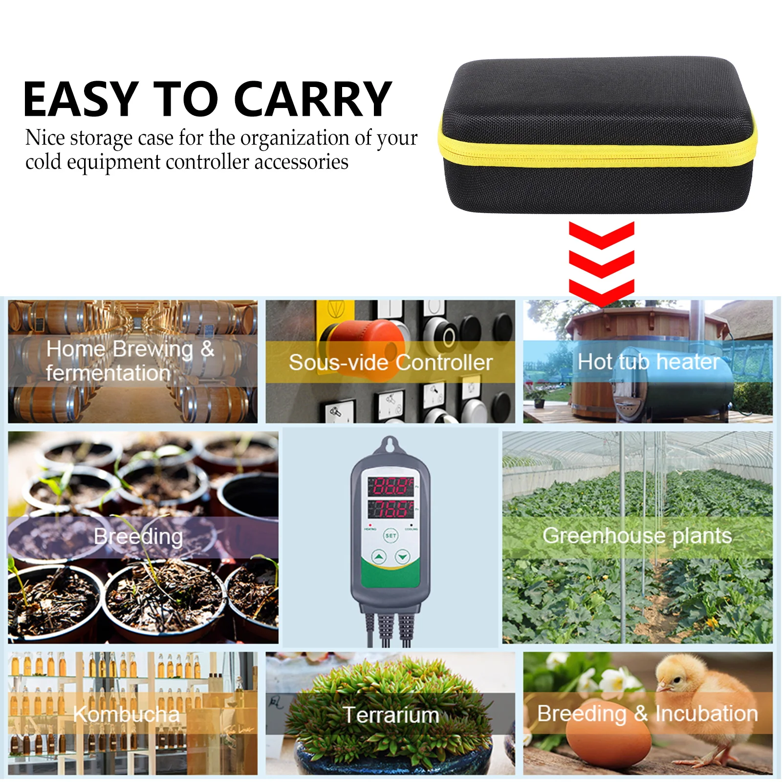 

Electronics Accessories Organiser Bag Equipment Eva Storage Case Compression Cold Controller Oxford Cloth Pressure-proof