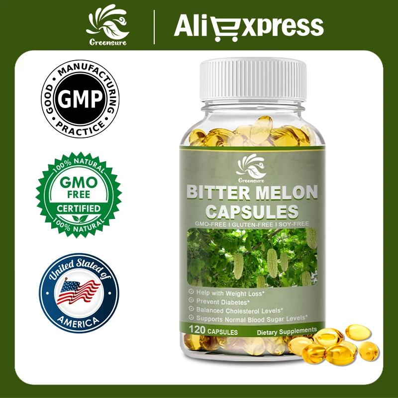 

Bitter Gourd Extract Capsule - Immune System Health - Cardiovascular & Gastrointestinal Support - 60/120 Pcs