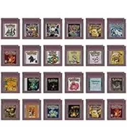 GBC Game Cartridge Pokemon Series Prism Grape Trading Card Game Thunder Yellow 16 Bit Video Game Console Card