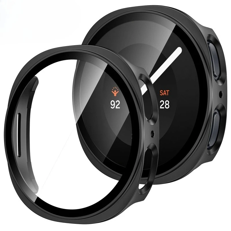 Matte PC Case With Tempered Glass For Samsung Galaxy Watch 9 8 40mm 44mm Shockproof Full Cover Bumper Men Women