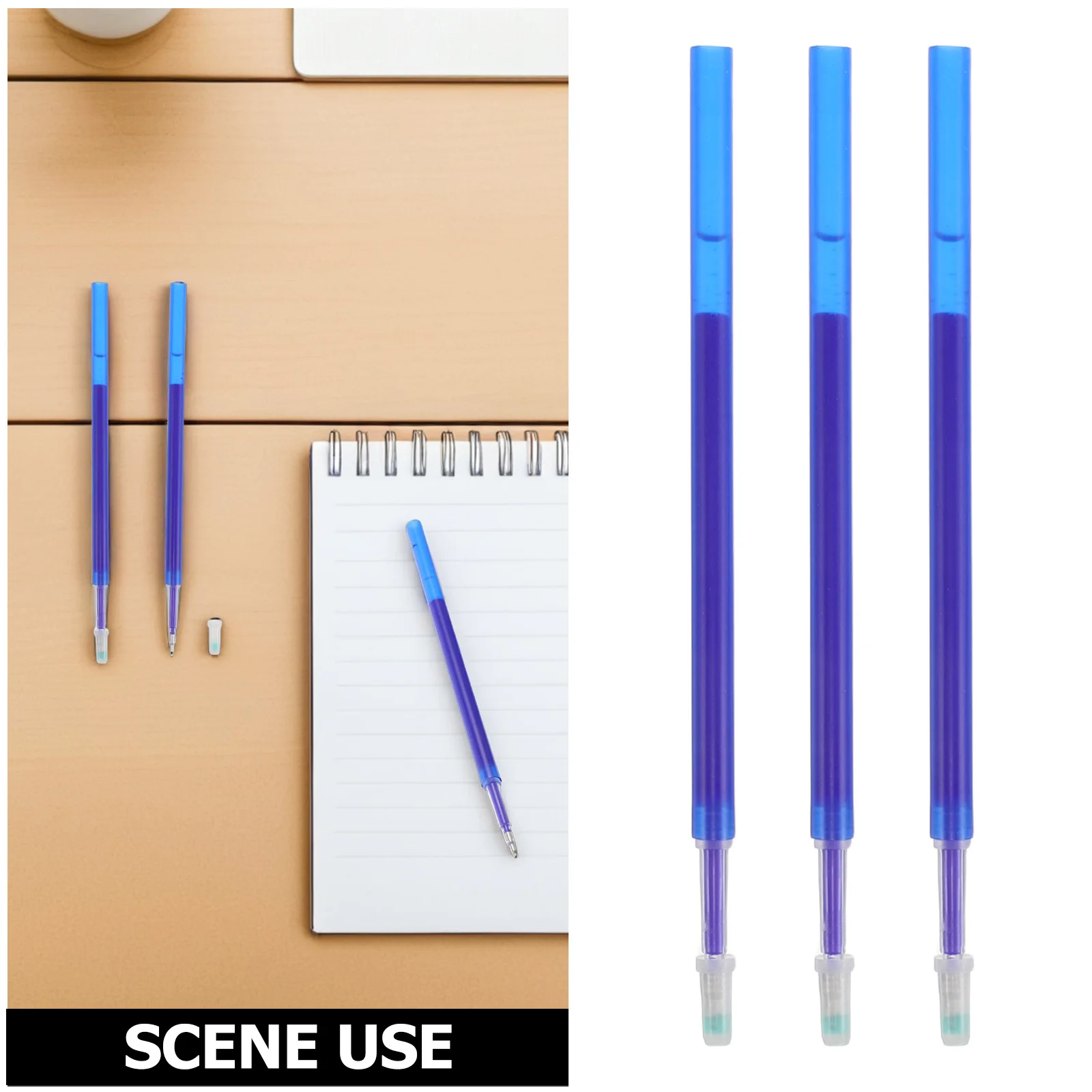 100Pcs Gel Erasable Pen Refills 0.5mm Aesthetic Design Smooth Flow for School Supplies Note Taking Homework Correction Bulk Pack