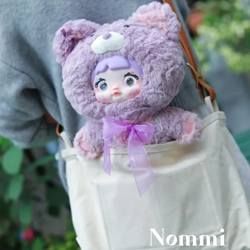 Autêntico nommi boa noite urso série 400% 35cm grande caixa cega na moda jogar boneca menina festival presente desktop ornamento coleção
