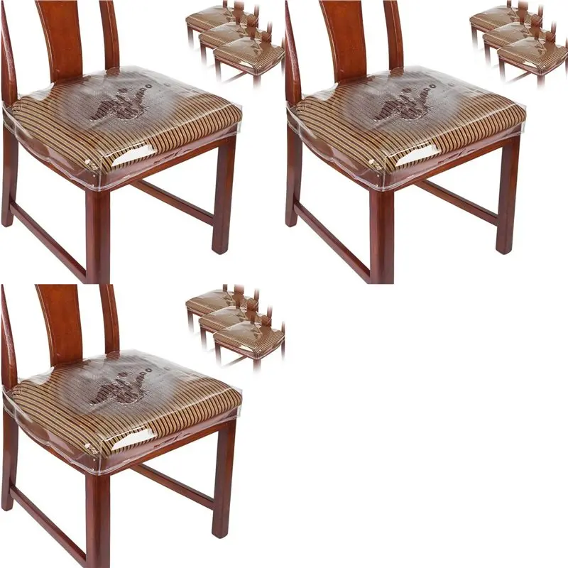 【FLASH DEAL】Plastic Chair Covers, Plastic Seat Covers For Dining Chairs, Chair Protector, Waterproof For Cushion, Cats 12 Pack