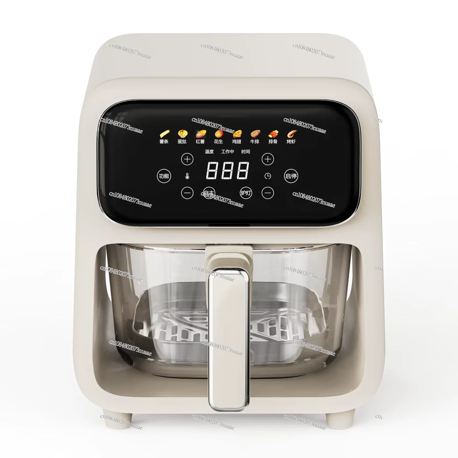 4.2L Glass Air Fryer Oven - High Boron Glass Basket, Oil-Free Healthy Cooking, Multi-function Fryer for Home Kitchen