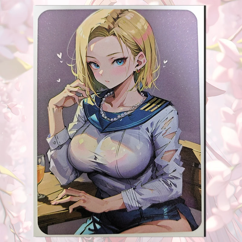 Anime Goddess Story Hot and rolling A6 card Ram Silver Wolf Ganyu Android 18 ACG boy Toy collection Birthday Christmas gift