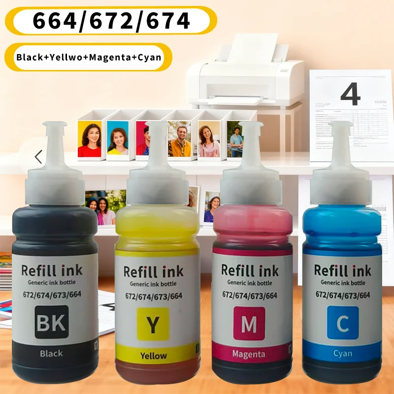 

Чернила 664/673/674, совместимые с бутылками с чернилами EPSON для L355/L555/ET2500/2550/4500/4550/14000/ET-3600/16500/L120/L220/L310/L365