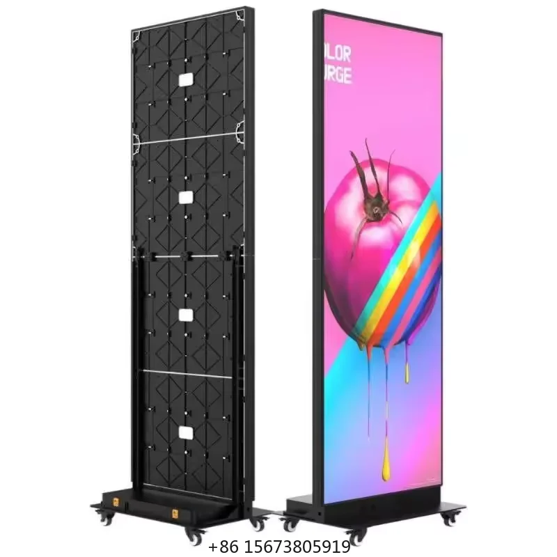 

Складной цифровой LED-постер P2.5 P1.8 для помещений и улицы, трёхсекционный LED-экран