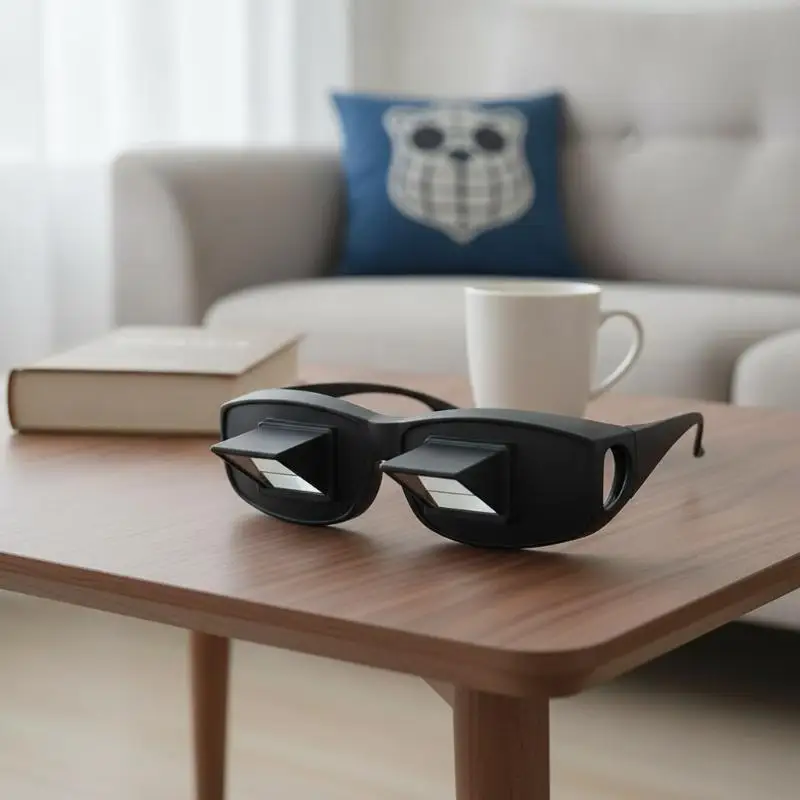 90 Degree Prism Glasses For Lying Down Lazy Readers Periscope Spectacles Horizontal Bed Reading & TV Watching Fits Over