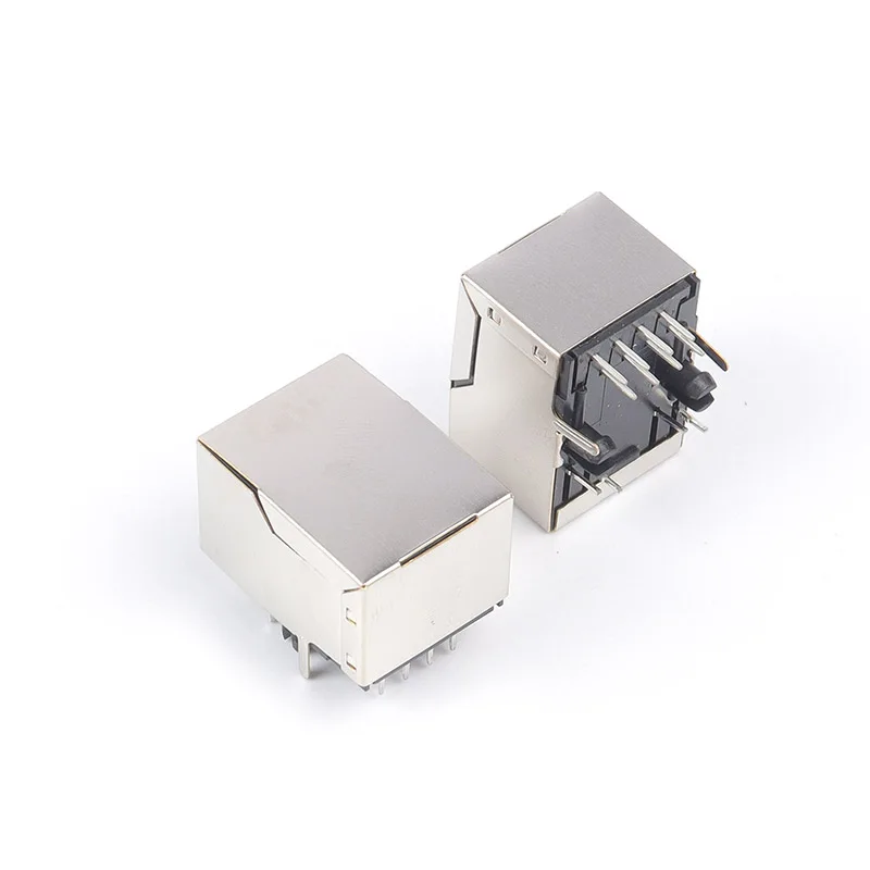 Shielded RJ45 Connector 8P8C with Green/Yellow LED And Magnetics 10/100BASE-TX Modular Jack for POE Switch/Panel