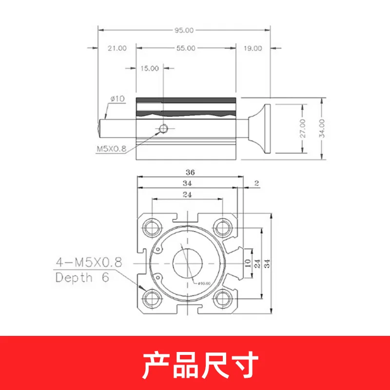 spiral arm/inclined arm/horizontal anti-drop cylinder SSDA20X15 anti-drop cylinder - original accessories