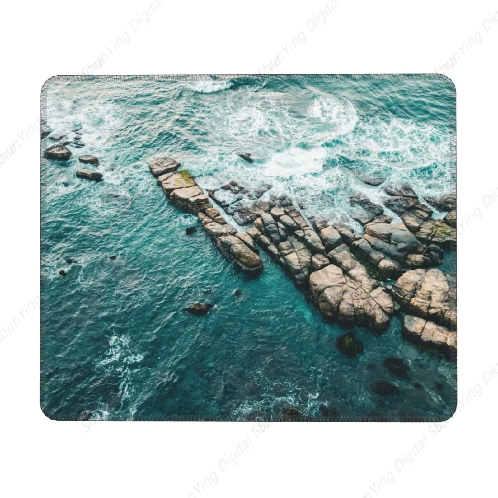 Ocean Mouse Pad Anti Slip Rubber Gaming Mouse Pad Wave Mouse Pad Suitable For Office Mouse Pads On Laptops 18*22cm