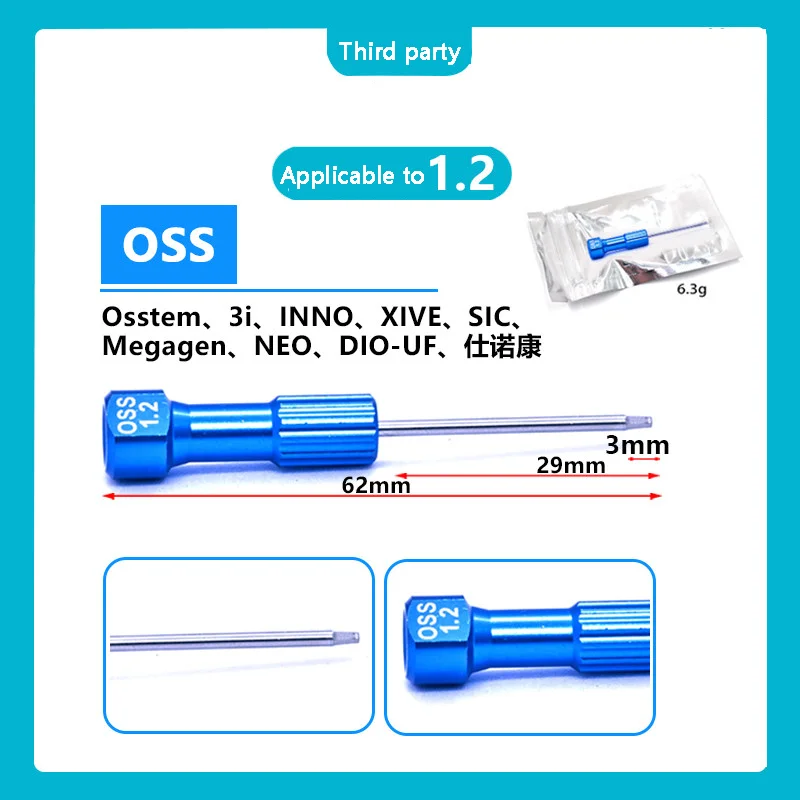 2pcs Universal Implant Driver Manual Screwdriver for Osstem Dentium Straumann ITI Nobel Adin Dental Technician Tools