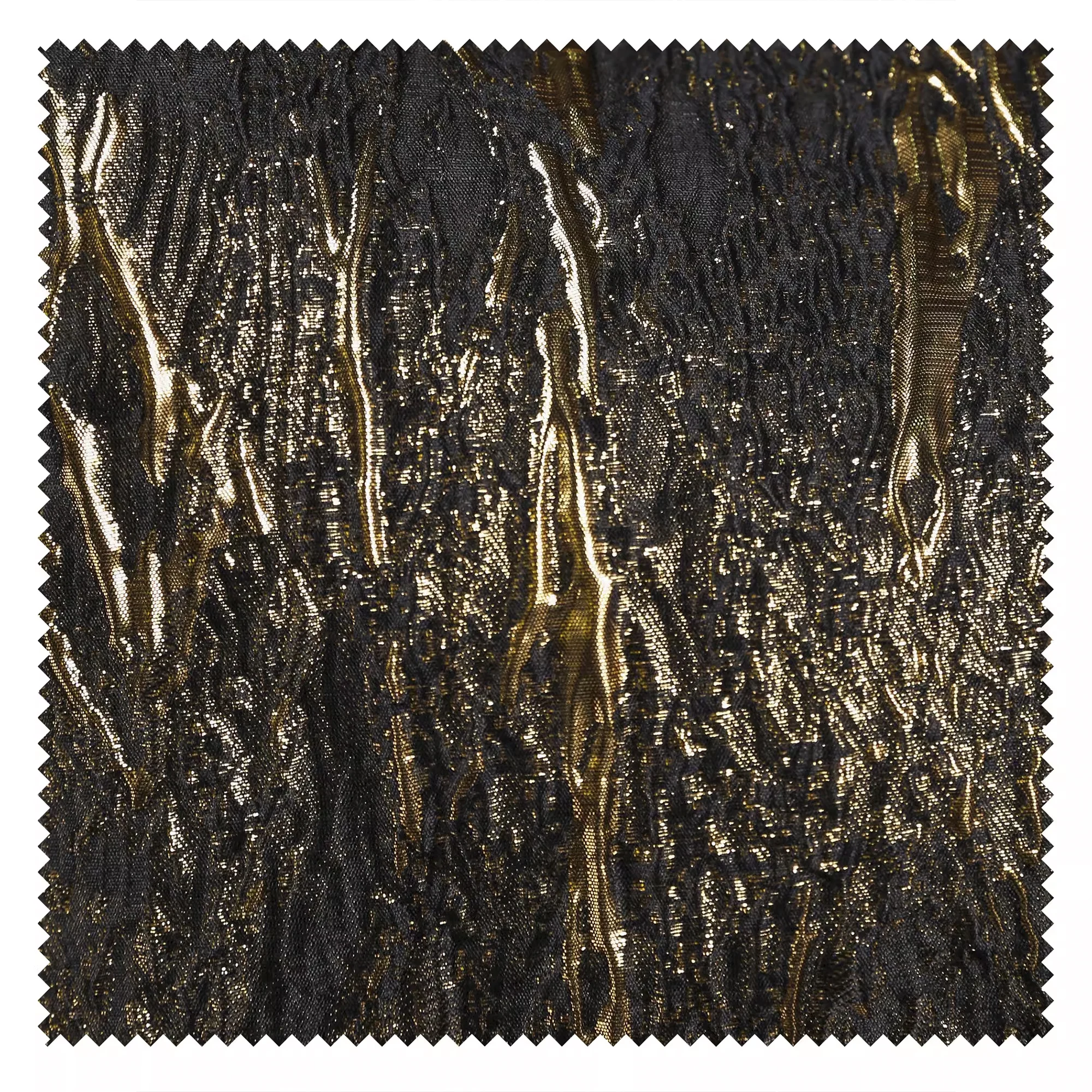 Black gold veins undulating gilt jacquard creative retro three-dimensional flash heavy texture silhouette clothing design fabric