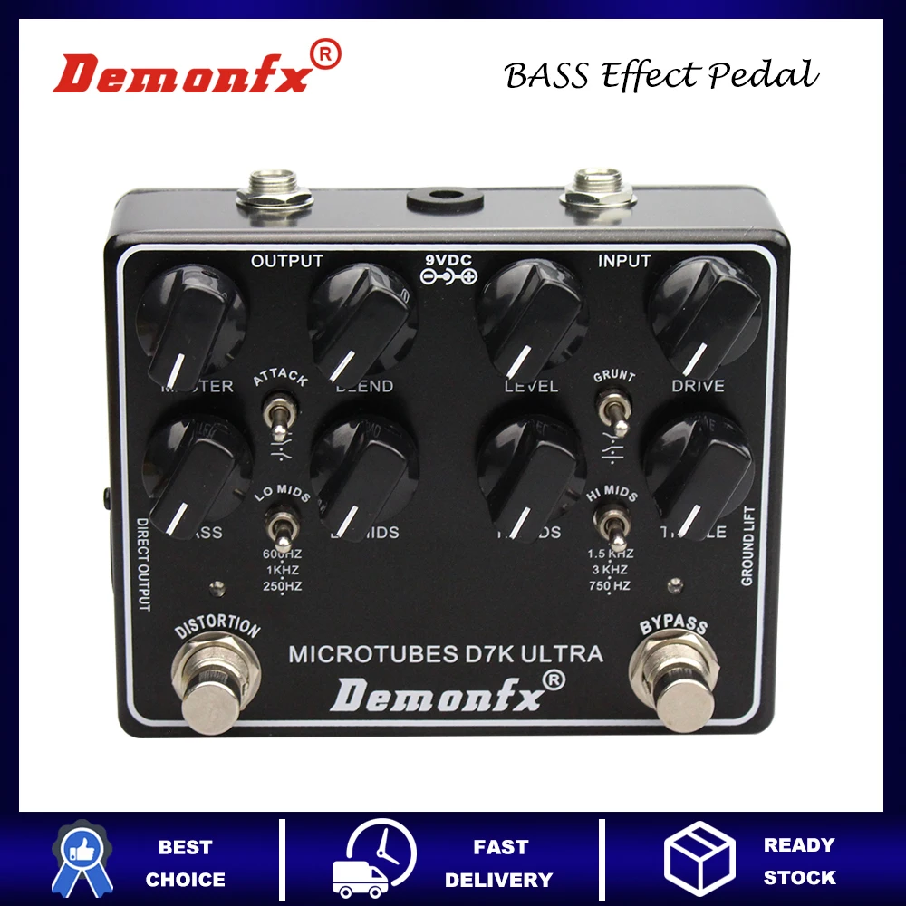 Demonfx Bass Effect Pedal Microtubes D7K Ultra V2 Bass Preamp