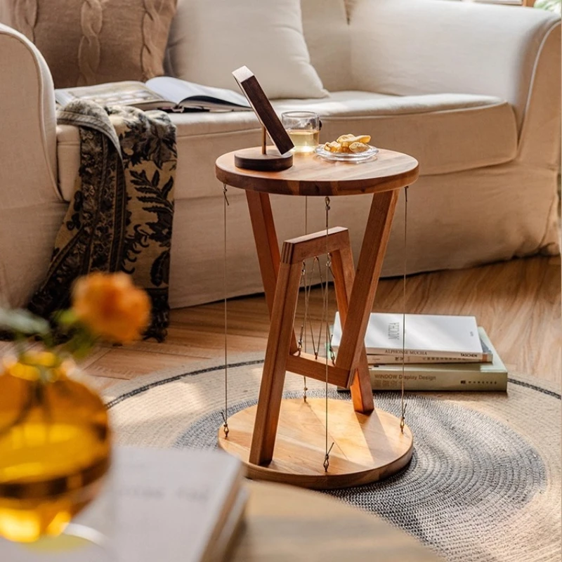 Anti-Gravity Floating Coffee Table Solid Wood Round Table for Living Room Minimalist Sofa Side Tables Creative Modern Furniture