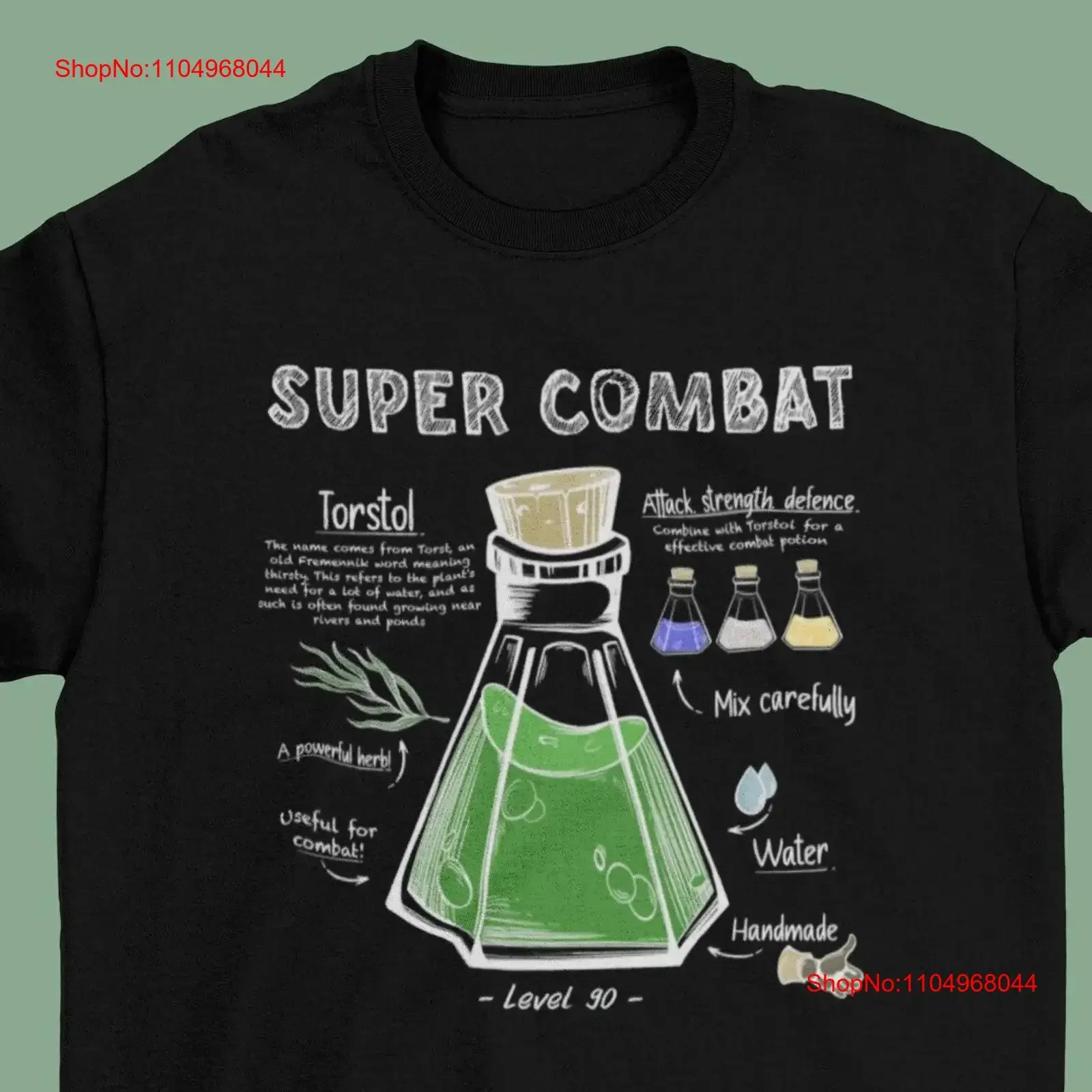 Super Combat Potion Recipe Classic T Shirt Osrs Top Gaming Fashion Man Woman for Him vintage Washed Breathable Unisex Stretched