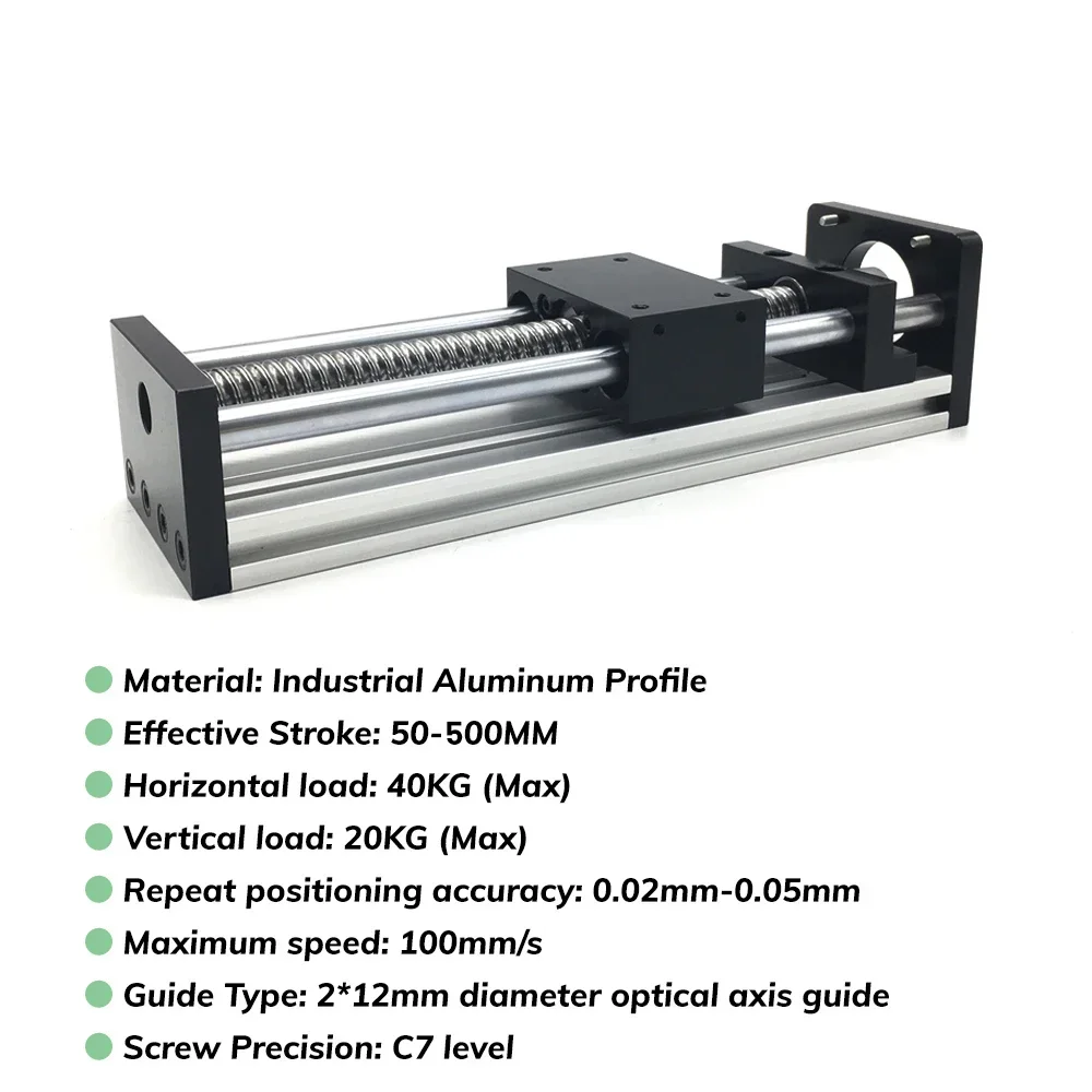 Linear Guide Rail Table Motorized Sliding Table Double Optical Axis Ball Screw Linear Motion Stage Single Axis Actuator XYZ Axis