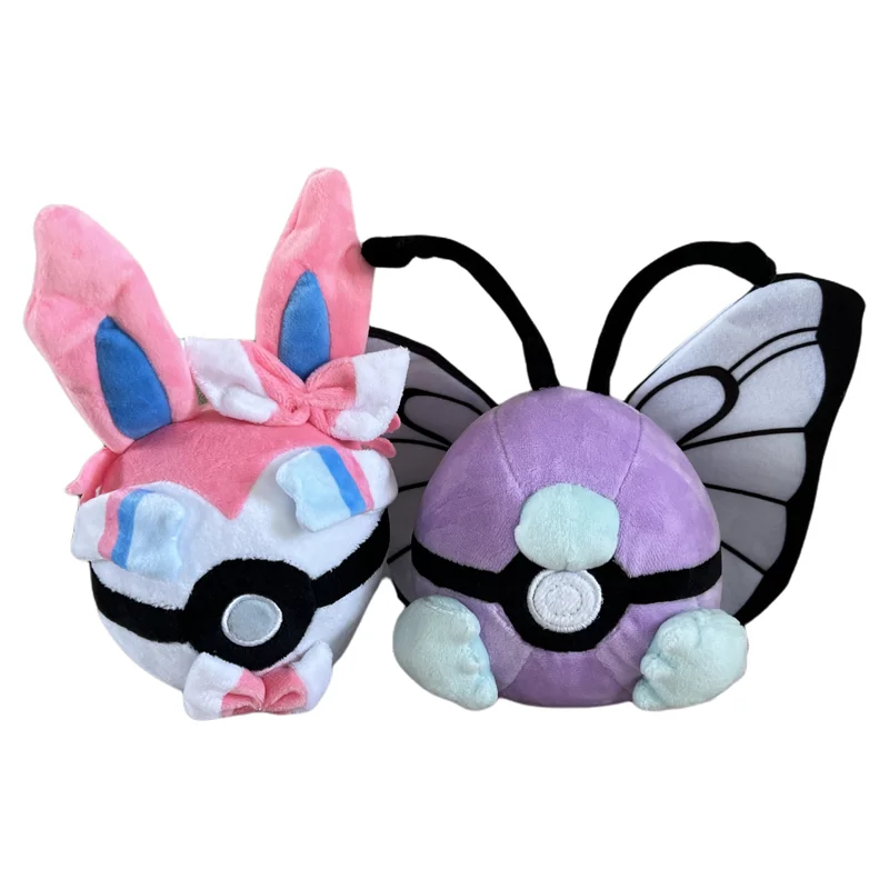 

Плюшевая мягкая игрушка с изображением Покемона Sylveon Butterfree Poke Ball, мультяшная мягкая кукла в подарок