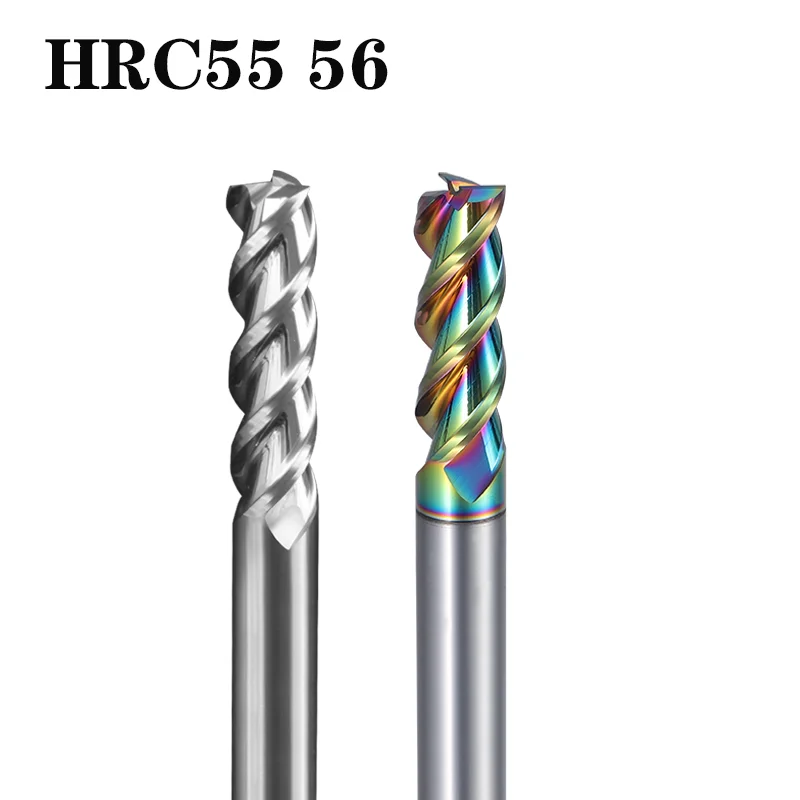 

3 Flutes Aluminum Cutter Carbide Milling Cutter Tungsten End Mill DLC Coating Teeth Aluminum Milling Tool Key Seater Router Bit