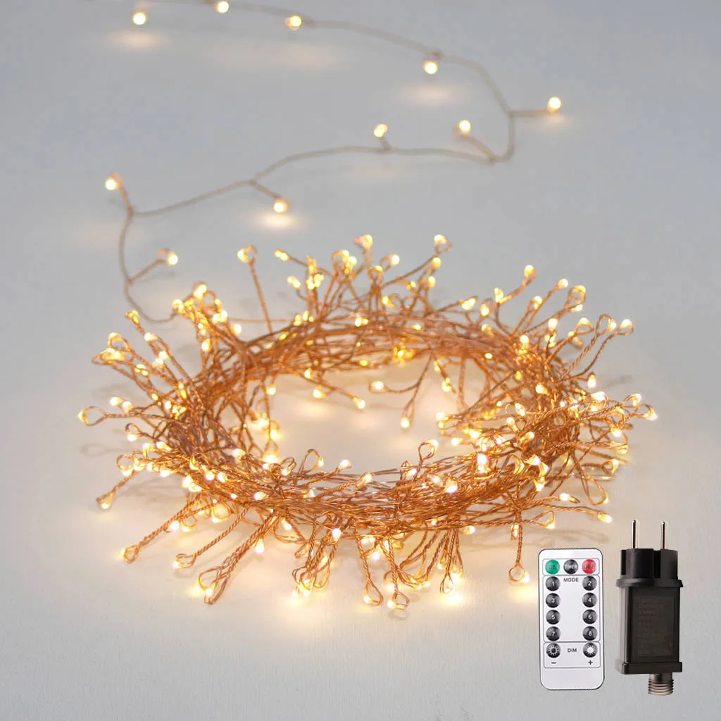 300leds Co Cluster Christmas String Lights Outdoor Decoration Indoor Garden Tree Plug Wedding 220V 10M Holiday Lighting Party