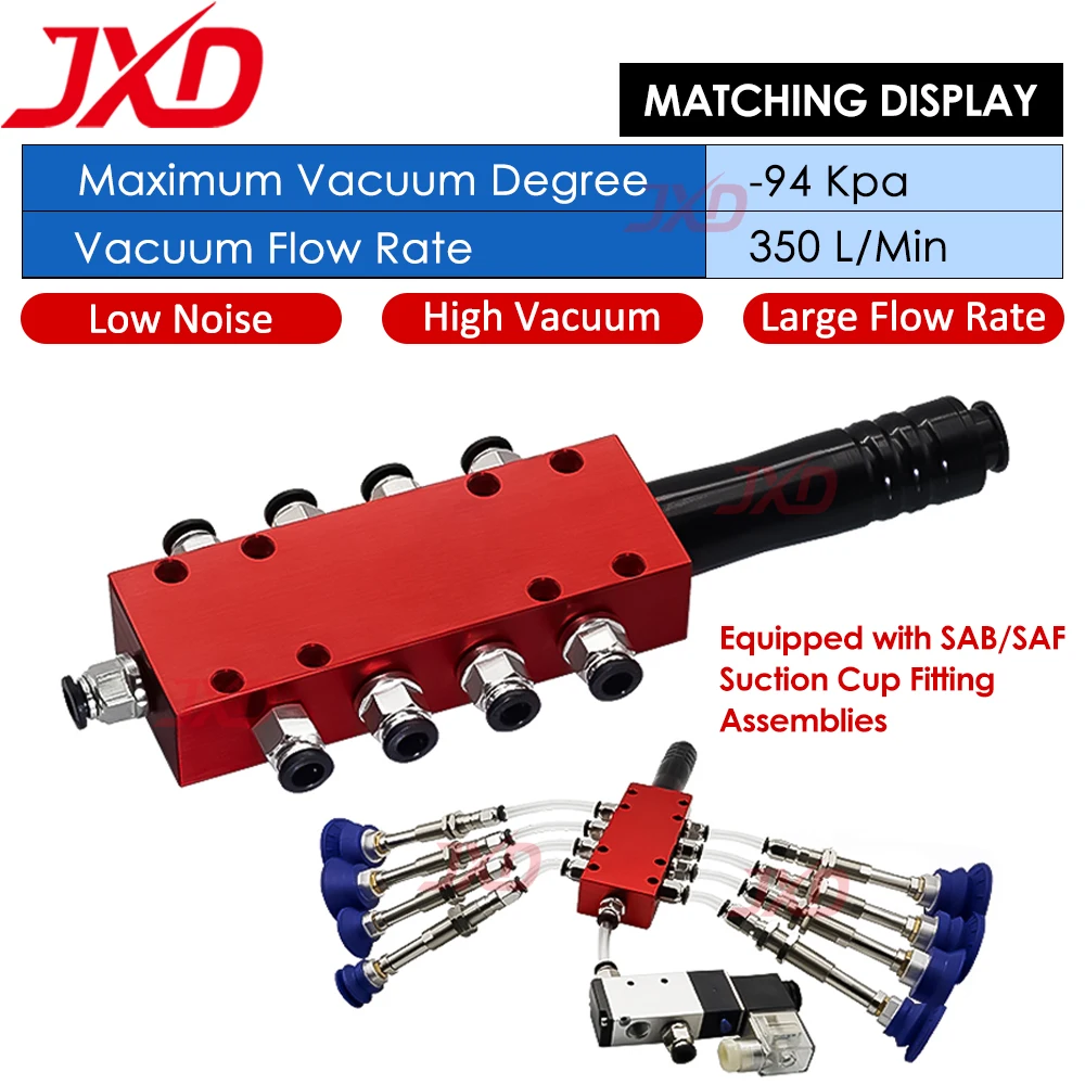 JXD CV/EV/SVM Series CV-05/10/15/20/25/30HS/HSCK EV-10/15/10HS SVM16-T6-06/08/10 Multistage Vacuum Generator