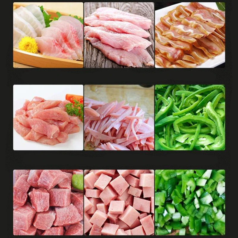 Affettatrice elettrica per carne affettatrice commerciale per uso domestico tritacarne automatico per pesce affettatrice tagliuzzata per filetti