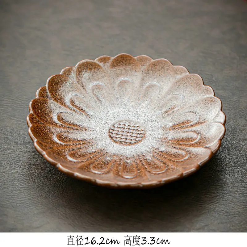 Tall Feet Ceramic Plate Cake Pan Dessert Refreshment Tray Fruit Bowl Stand Snack Decorative Plates Display