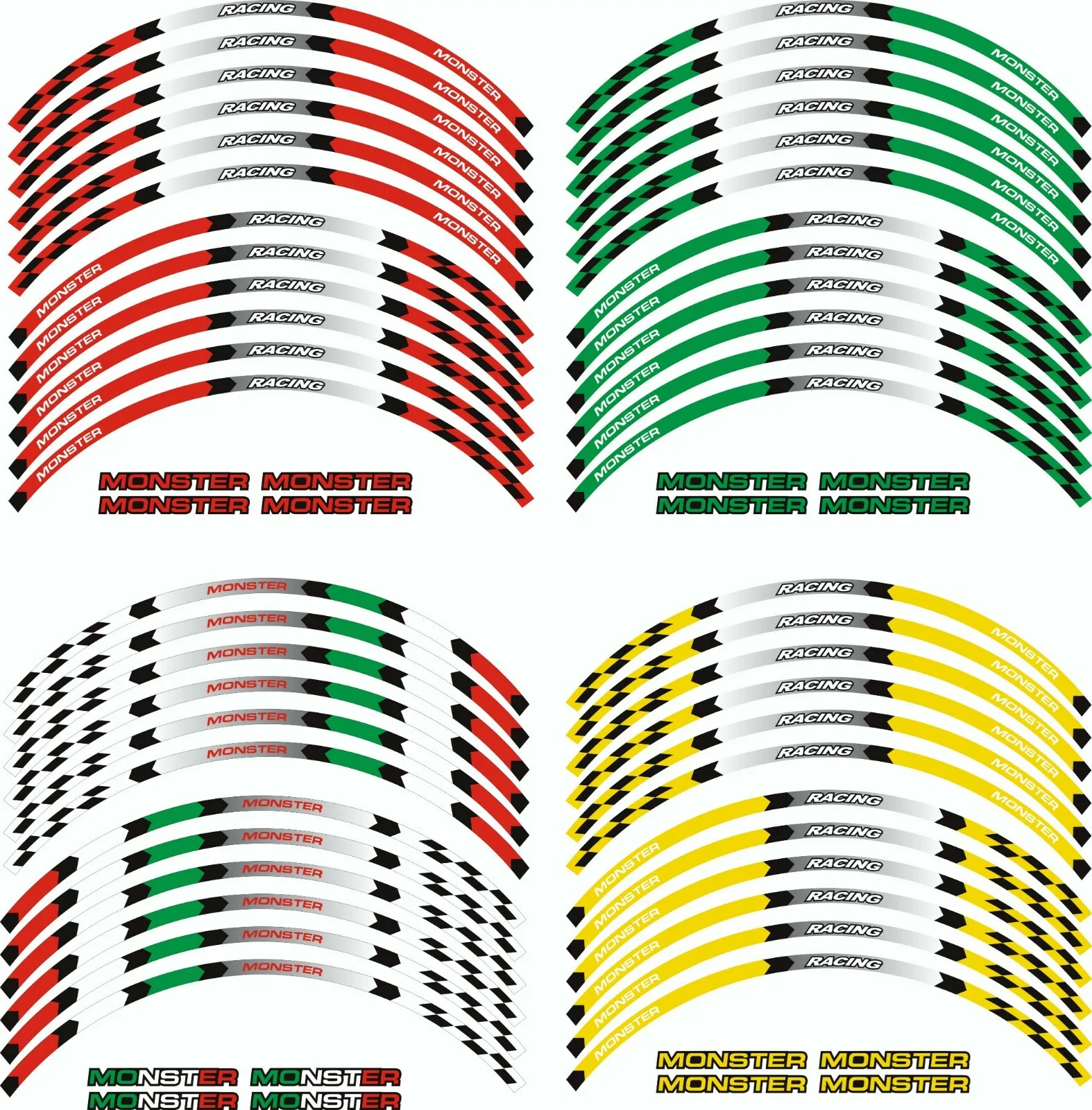 

For DUCATI MONSTER 695 696 795 796 1100 1100S 797 821 Wheels Hub Stickers Motorcycle Accessories Reflective Decals Stripes